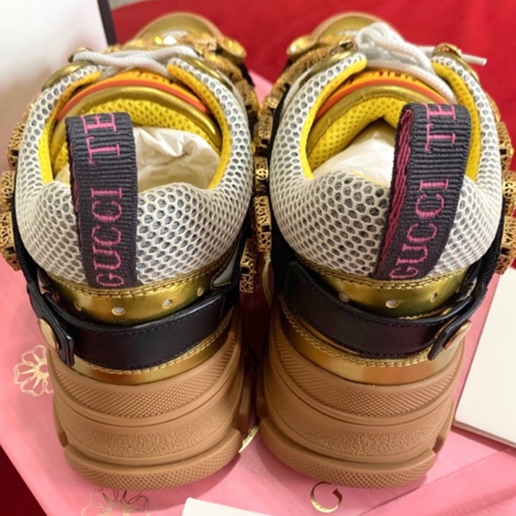 Rare๐ฅGucci FLASHTREK Crystal Embellished Sneakers - Picture 5 of 16
